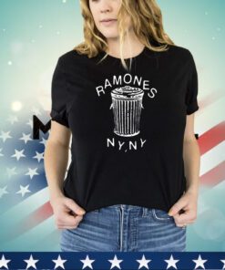 Ramones NY NY garbage can shirt