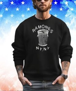 Ramones NY NY garbage can shirt