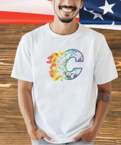Calgary Flames Pride logo T-shirt