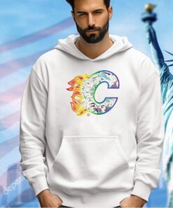 Calgary Flames Pride logo T-shirt