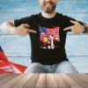 Calvin and Hobbes Valentine’s Day USA flag T-shirt