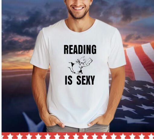 Cat reading is sexy shirt