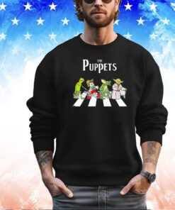 Frog Pinocchio Gremlin and Yoda The Puppets Abbey Road shirt