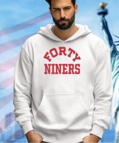 George Kittle wearing Forty Niners T-shirt