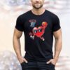 Heart dunking basketball Valentines day shirt