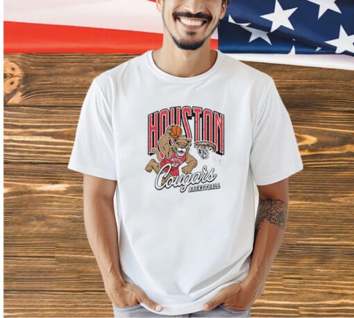 Houston Cougars basketball logo mascot T-shirt