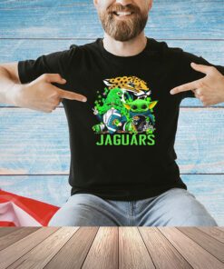 Jacksonville Jaguars Baby Yoda Happy St.Patrick’s Day Shamrock T-Shirt