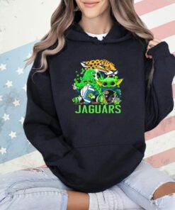 Jacksonville Jaguars Baby Yoda Happy St.Patrick’s Day Shamrock T-Shirt