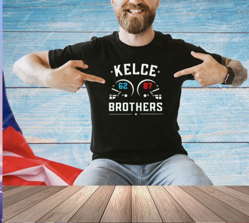 Kelce brothers Travis Kelce and Jason Kelce helmet T-shirt