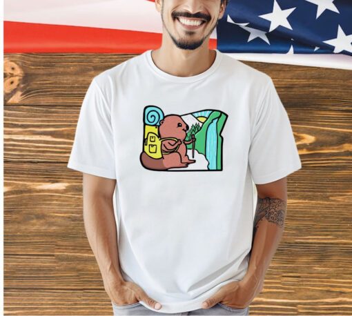 Marmota oregon hiking beaver T-shirt