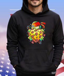 Michelangelo Teenage Mutant Ninja Turtles love pizza shirt