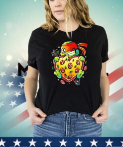 Michelangelo Teenage Mutant Ninja Turtles love pizza shirt