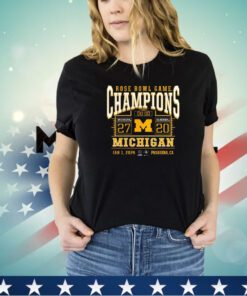 Michigan Wolverines Playoff 2024 Rose Bowl Champions Score shirt