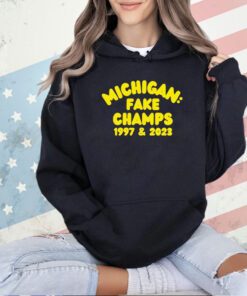 Michigan Wolverines fake champs 1997 and 2023 T-shirt
