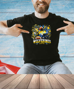 Michigan Wolverines life helmet T-shirt