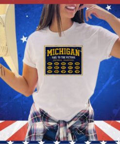 Michigan Wolverines national champs banner shirt