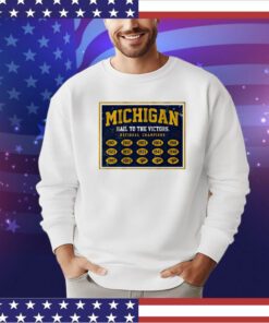 Michigan Wolverines national champs banner shirt