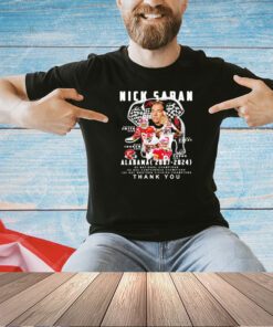 Nick Saban Alabama 2007-2024 thank you T-shirt