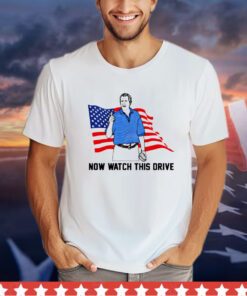 Official George W. Bush now watch this drive USA flag shirt