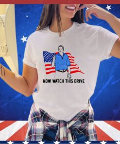 Official George W. Bush now watch this drive USA flag shirt