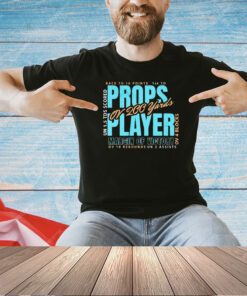 Props player margin of victory or 200 yards T-shirt