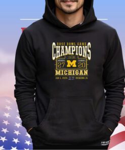 Rose Bowl Game Champions Michigan 27-20 Alabama Jan 1 2024 Pasadena Ca Shirt