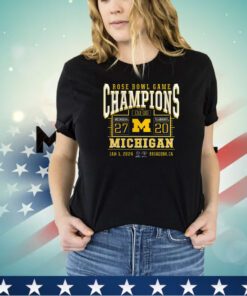 Rose Bowl Game Champions Michigan 27-20 Alabama Jan 1 2024 Pasadena Ca Shirt