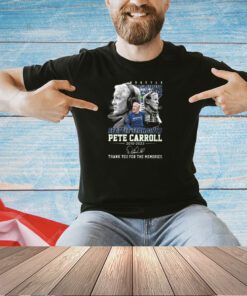 Seahawks Pete Carroll 2010-2023 Thank You For The Memories T-Shirt