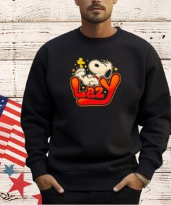 Snoopy and Woodstock Peanuts lazy beagle shirt