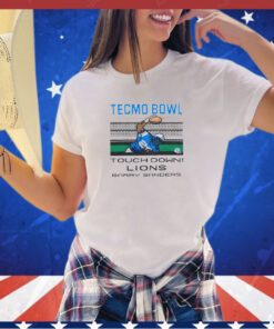 Tecmo Bowl Touchdown Detroit Lions Barry Sanders shirt