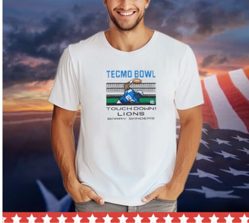 Tecmo Bowl Touchdown Detroit Lions Barry Sanders shirt