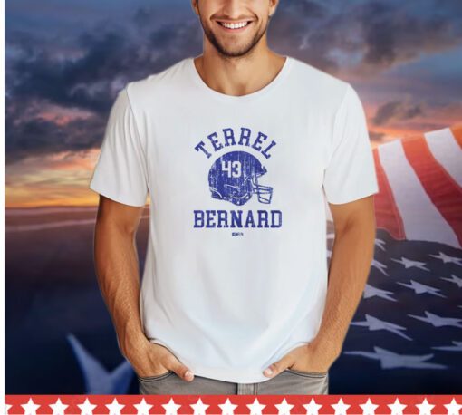 Terrel Bernard Buffalo Helmet Font shirt