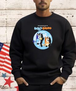 The Adventure of Bluey and Bingo cartoon T-shirt