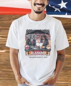 Alabama Crimson Tide vs tennessee volunteers vols mascot art 2024 shirt