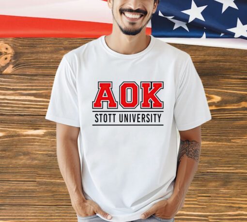 Aok Stott University shirt