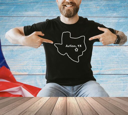 Autism Texas map shirt