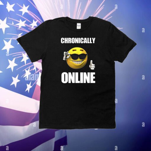 Chronically Online Ironic Thumbs Up Emoji T-Shirt
