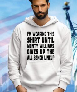 I’m wearing this shirt until monty williams gives up the all bench lineup shirt