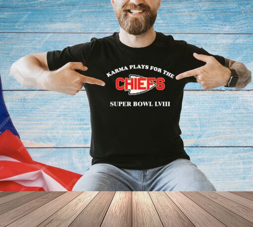 Karma plays for the Chiefs Super Bowl LVIII shirt