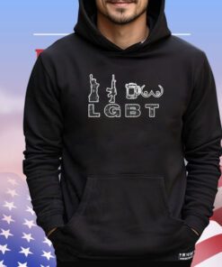 LGBT Liberty gun beer tits shirt