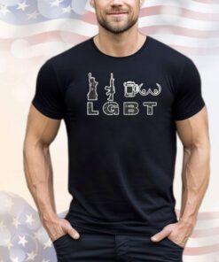 LGBT Liberty gun beer tits shirt