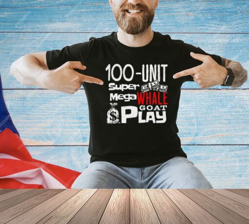Men’s 100- unit super mega whale goat play shirt