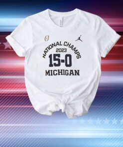 Michigan Wolverines Jordan Brand College Football Playoff 2023 National Champions 15-0 T-Shirt