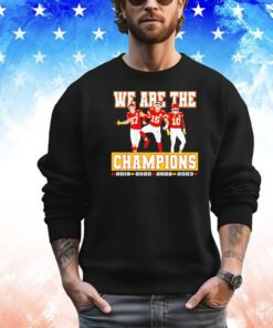 Patrick Mahomes Travis Kelce Isiah Pacheco Kansas City Chiefs we are the champions shirt