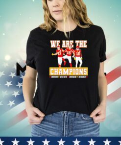 Patrick Mahomes Travis Kelce Isiah Pacheco Kansas City Chiefs we are the champions shirt