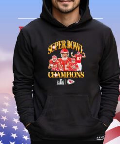 Patrick Mahomes & Travis Kelce Kansas City Chiefs Super Bowl LVIII Champions Retro shirt