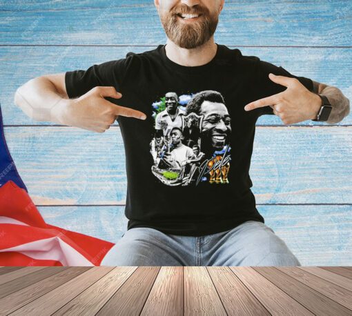 Pele Brazil football player graphic poster signature shirt