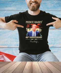 Prince Harry 40th anniversary 1984 2024 signature shirt