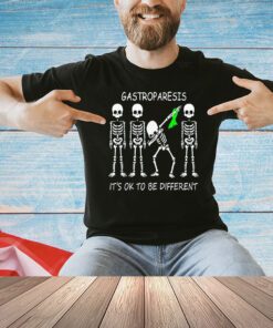 Skeleton gastroparesis it’s ok to be different shirt