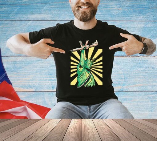 Statue of Liberty holding gun shirt